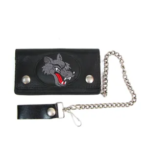 Embroidered Biker Wallet- Bad Wolf