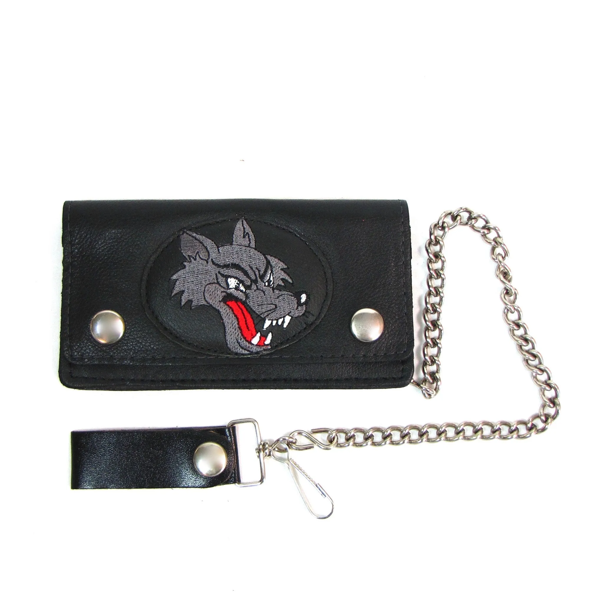 Embroidered Biker Wallet- Bad Wolf