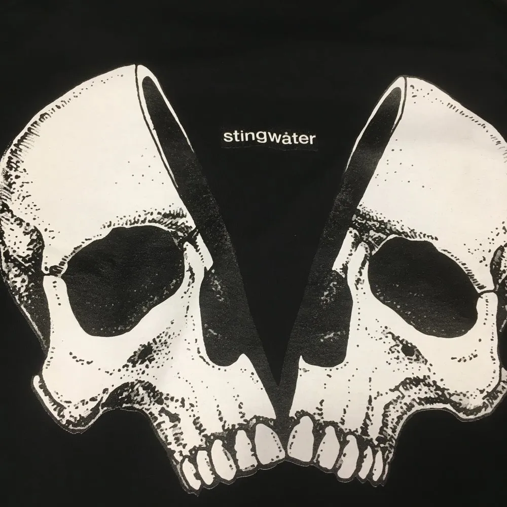 Empty Your Mind/Skull Long Sleeve T Shirt Black