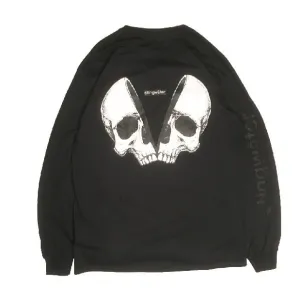 Empty Your Mind/Skull Long Sleeve T Shirt Black