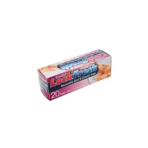 Essential Lockfresh Reusable Food & Freezer Bags 20S <br> Pack size: 6 x 20 <br> Product code: 435546