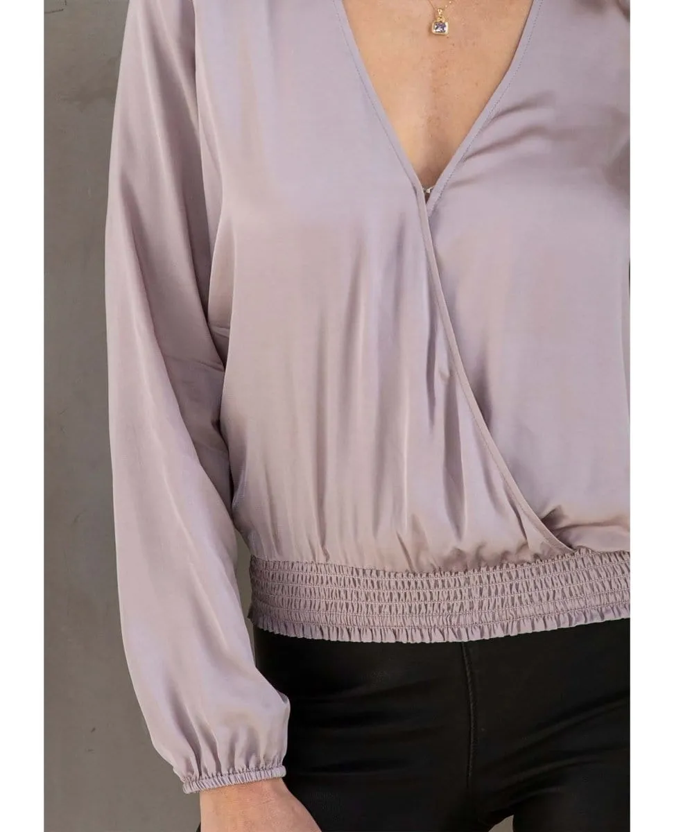 Etienne Surplice Top Lilac