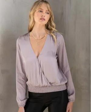 Etienne Surplice Top Lilac
