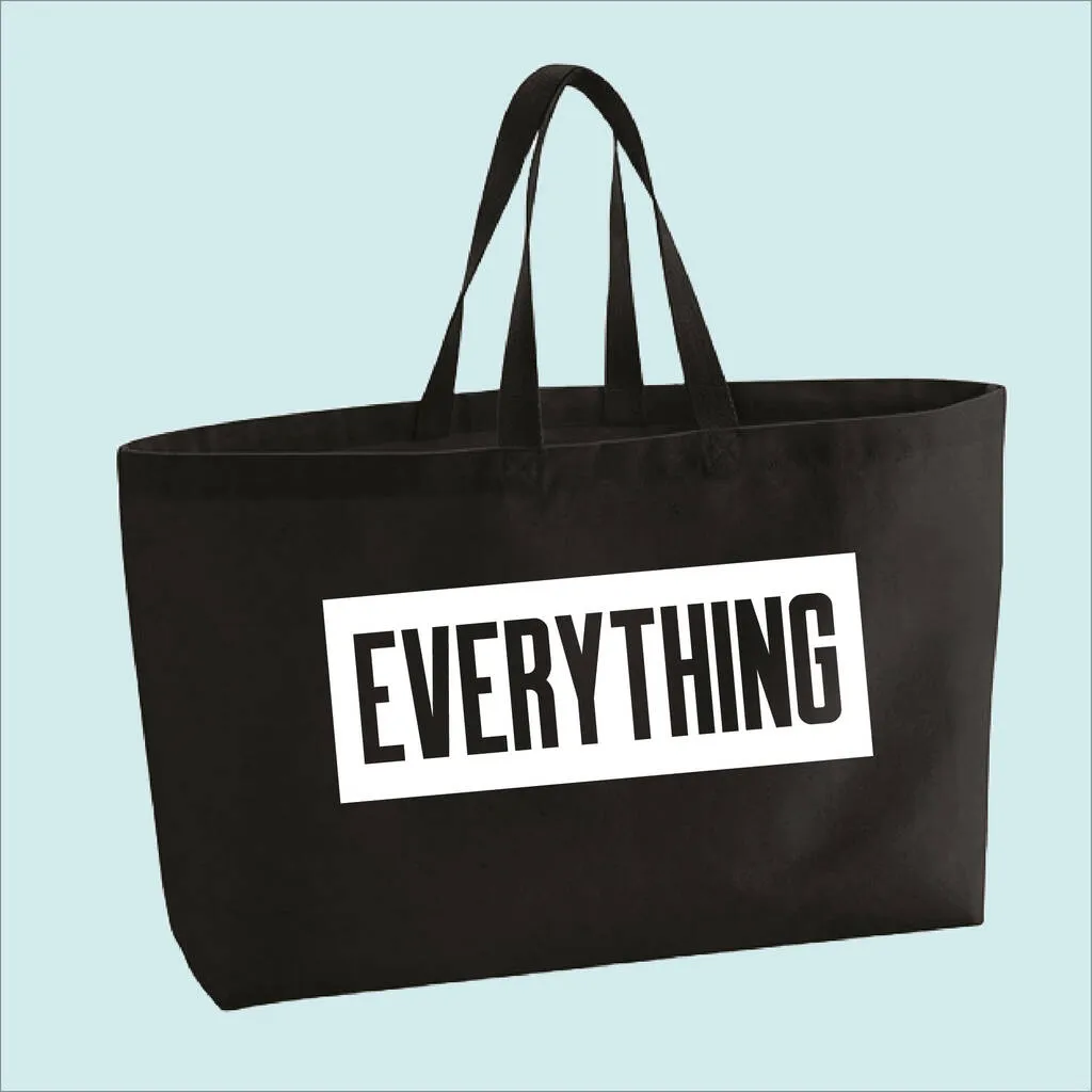 Everything Premium Canvas Oversized Tote Bag