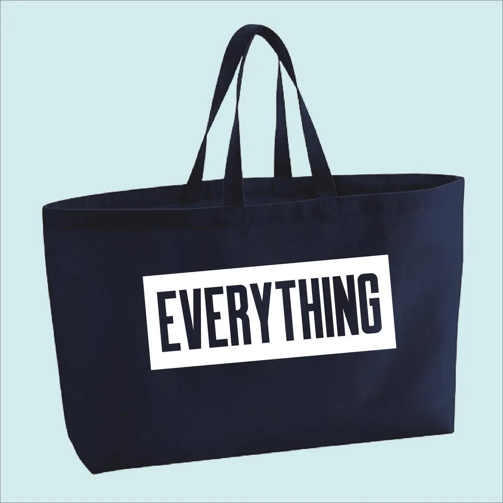 Everything Premium Canvas Oversized Tote Bag