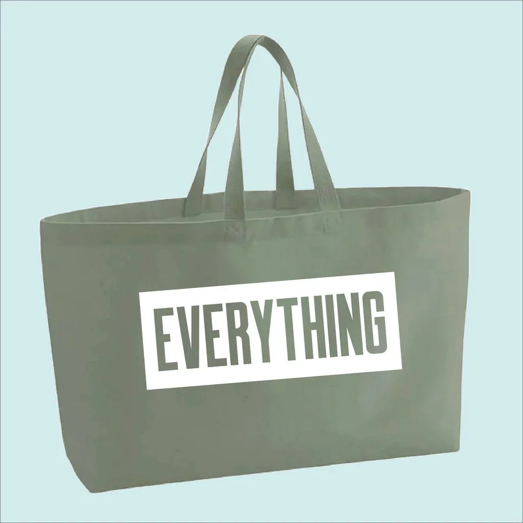 Everything Premium Canvas Oversized Tote Bag