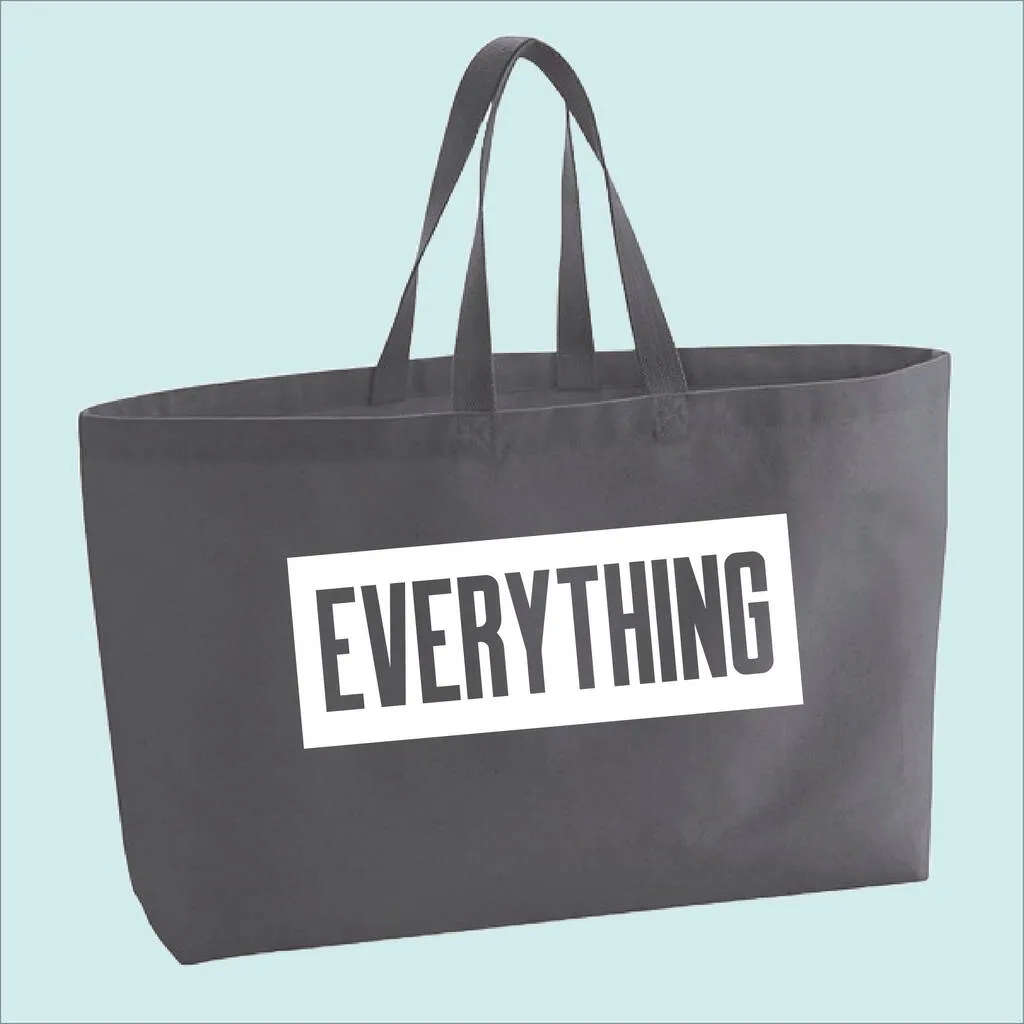 Everything Premium Canvas Oversized Tote Bag