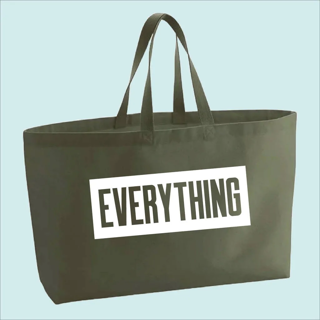 Everything Premium Canvas Oversized Tote Bag