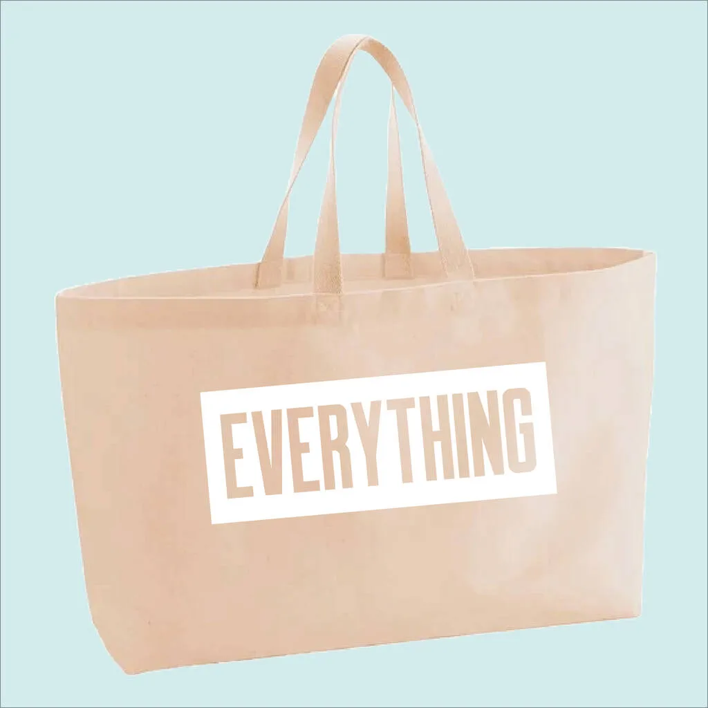 Everything Premium Canvas Oversized Tote Bag