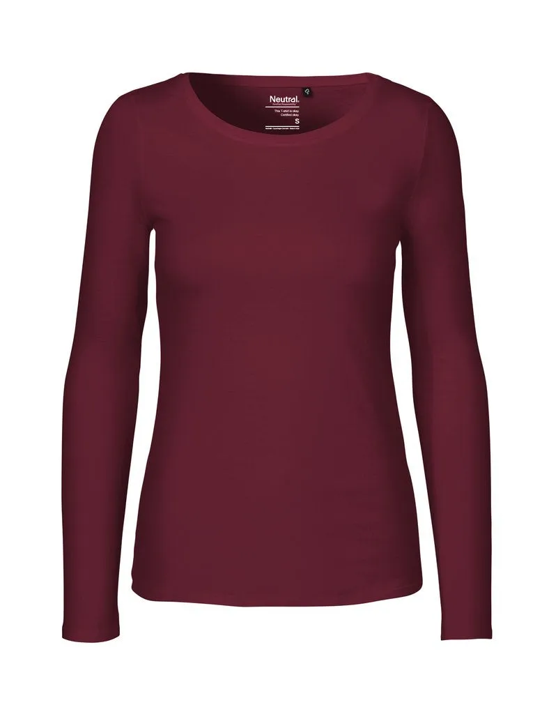 Fairtrade Organic Long Sleeve T-shirt: Womens