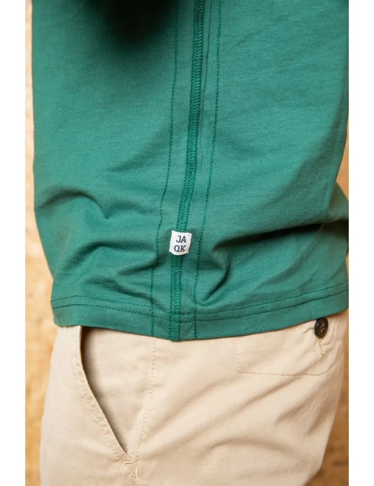 Feel Good - Embroidered Green T-Shirt
