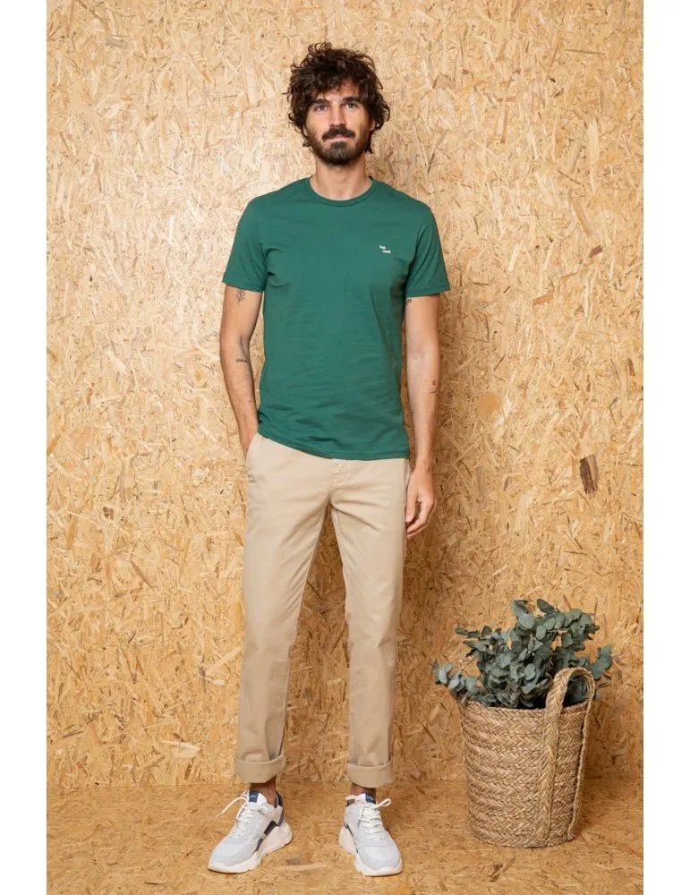 Feel Good - Embroidered Green T-Shirt