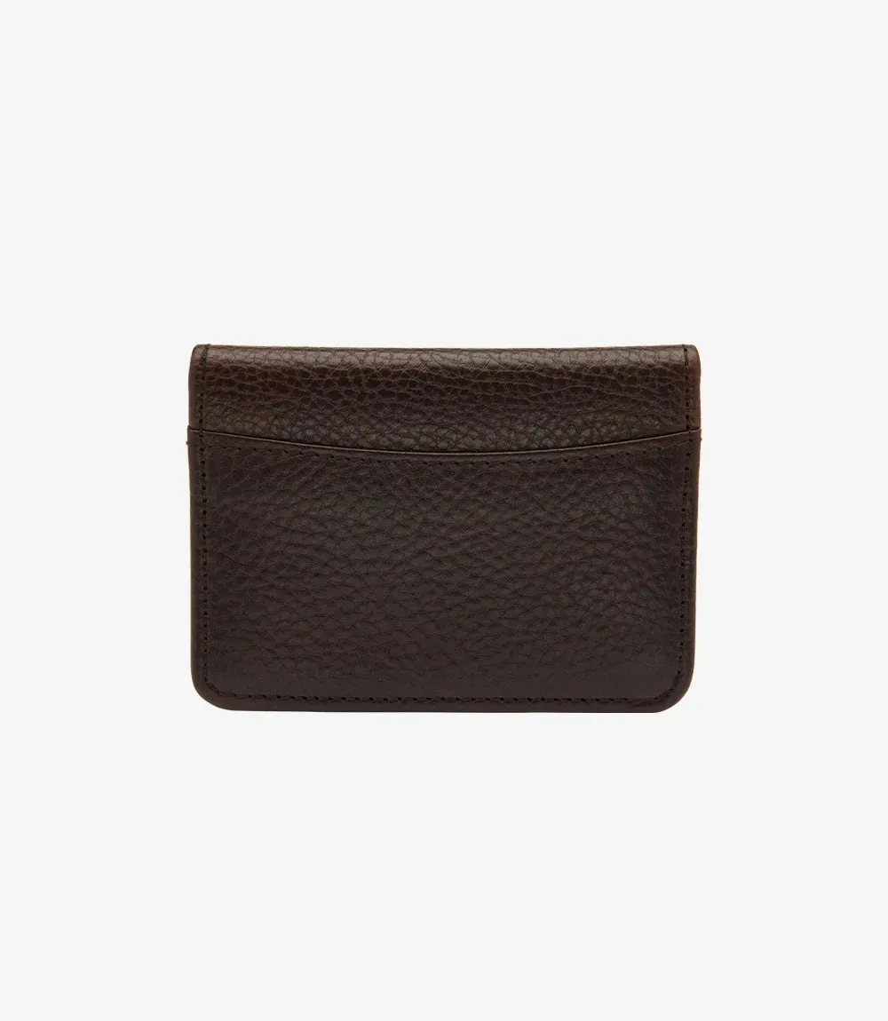 Fenchurch Card Holder Dark Brown Grain