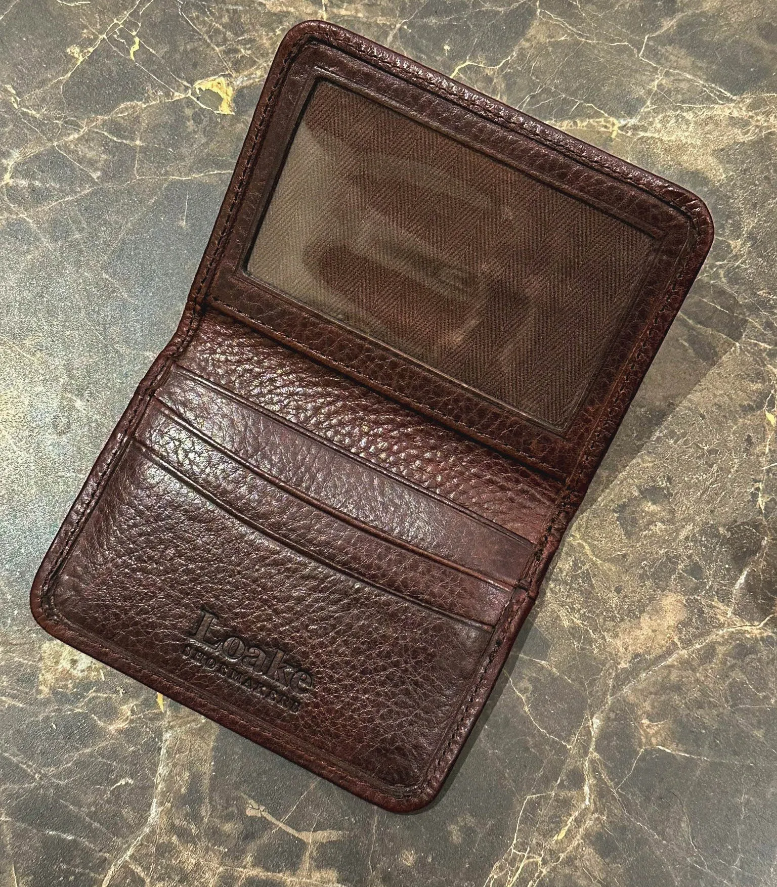 Fenchurch Card Holder Dark Brown Grain