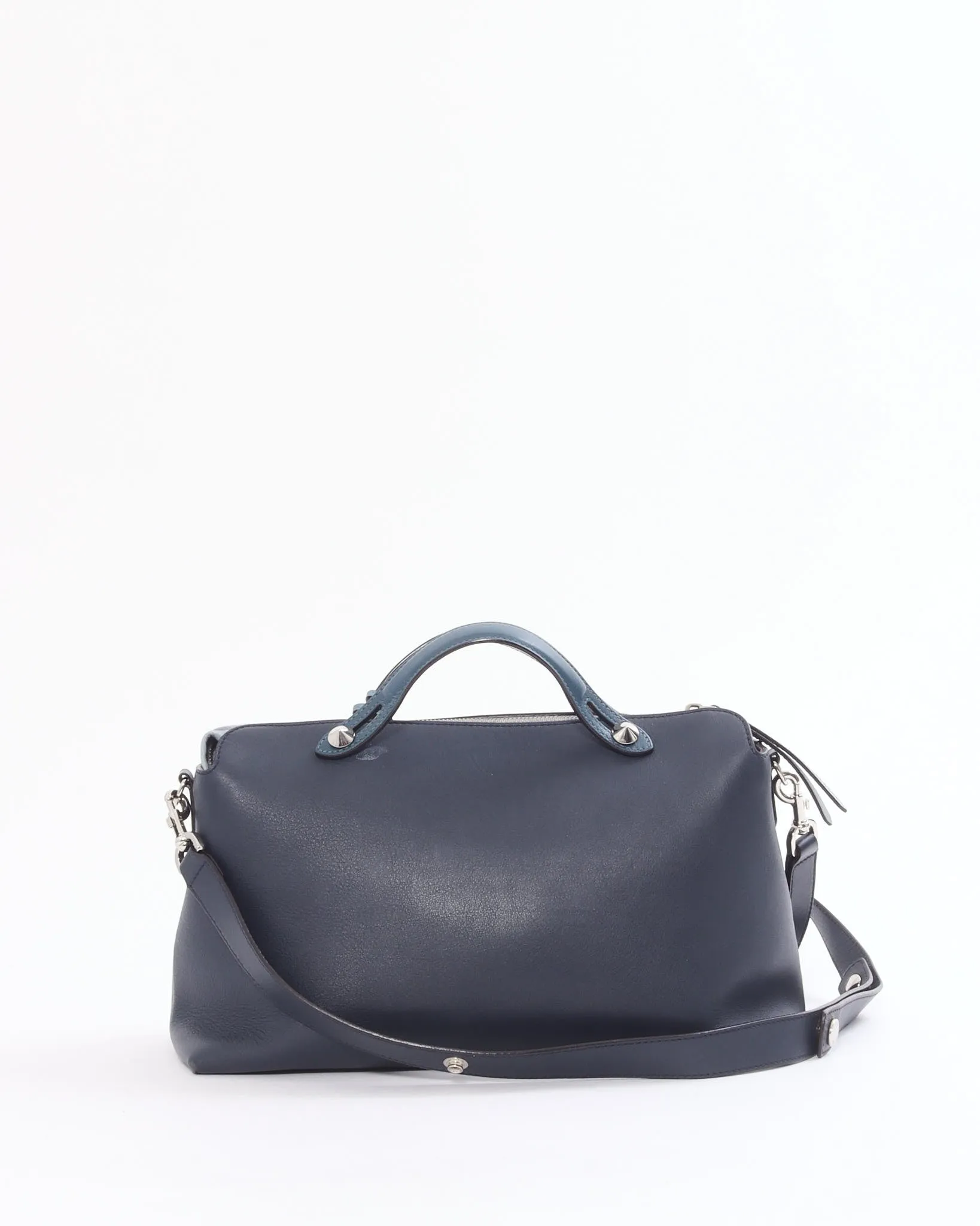 Fendi Blue Tri-Color Leather ByTheWay Large Bag with Strap