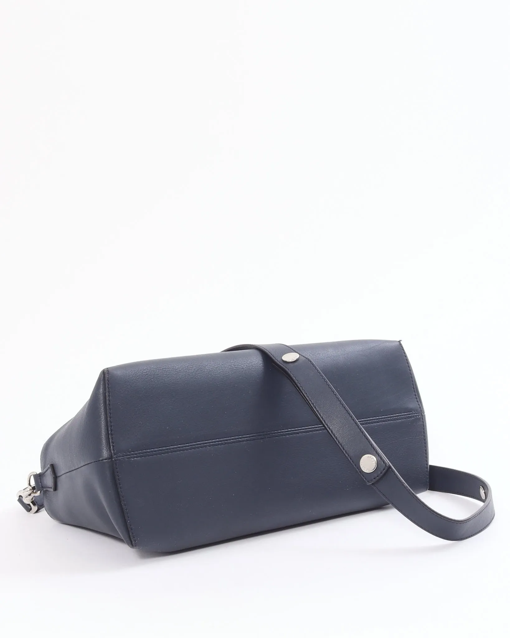 Fendi Blue Tri-Color Leather ByTheWay Large Bag with Strap