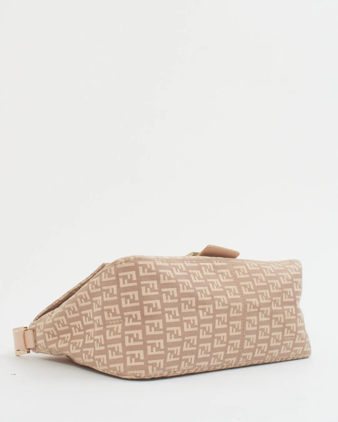 Fendi Purple/Cream Zucchino Print Canvas Mama Forever Baguette Bag
