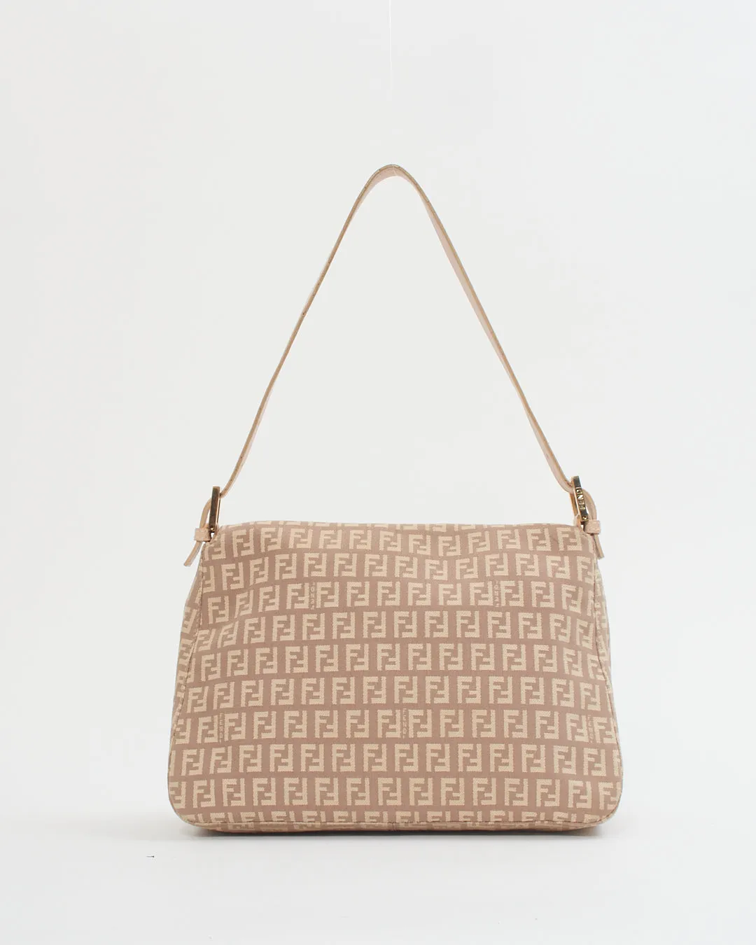 Fendi Purple/Cream Zucchino Print Canvas Mama Forever Baguette Bag