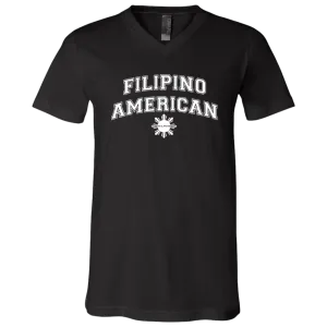 Filipino American University CP Unisex Jersey V-Neck T-Shirt