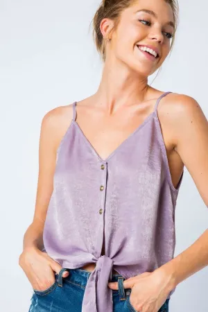 FIRST DATE SATIN CAMI MAUVE