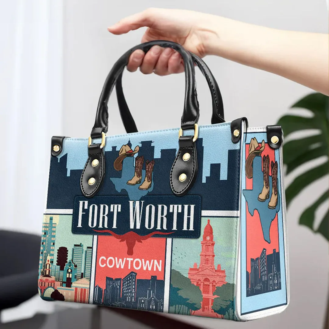 Fort Worth Pride Custom Leather Tote - CHRISTIANARTBAG Cowtown Series - CABLTHB17310324.