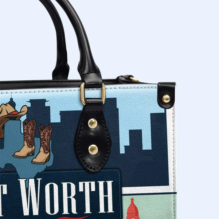 Fort Worth Pride Custom Leather Tote - CHRISTIANARTBAG Cowtown Series - CABLTHB17310324.