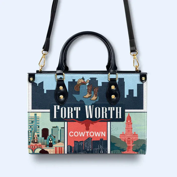 Fort Worth Pride Custom Leather Tote - CHRISTIANARTBAG Cowtown Series - CABLTHB17310324.