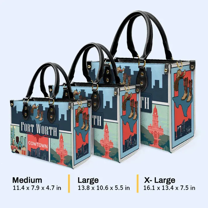 Fort Worth Pride Custom Leather Tote - CHRISTIANARTBAG Cowtown Series - CABLTHB17310324.
