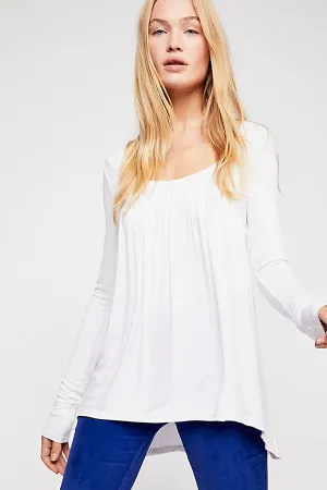 FREE PEOPLE BABYDOLL TOP WHITE-
