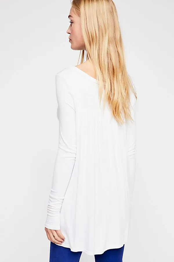 FREE PEOPLE BABYDOLL TOP WHITE-