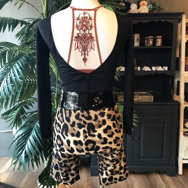 FREE PEOPLE DEEP V BACK TOP BLACK-