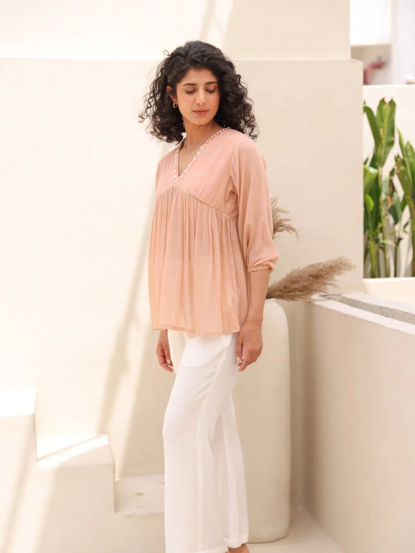 Freya Top - Dusty Rose