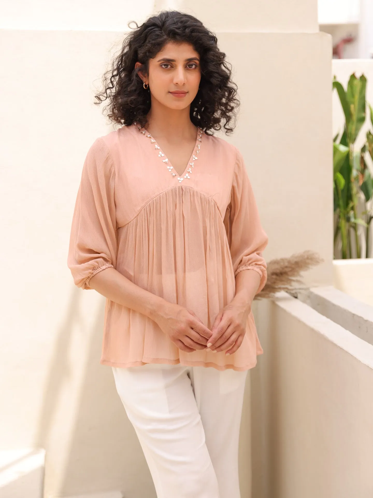 Freya Top - Dusty Rose