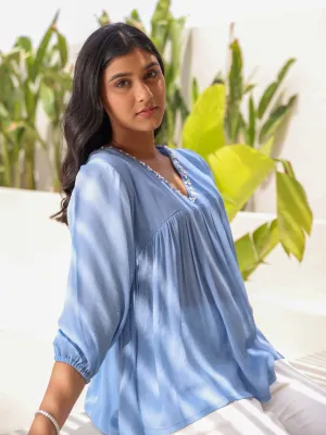 Freya Top - Powder Blue