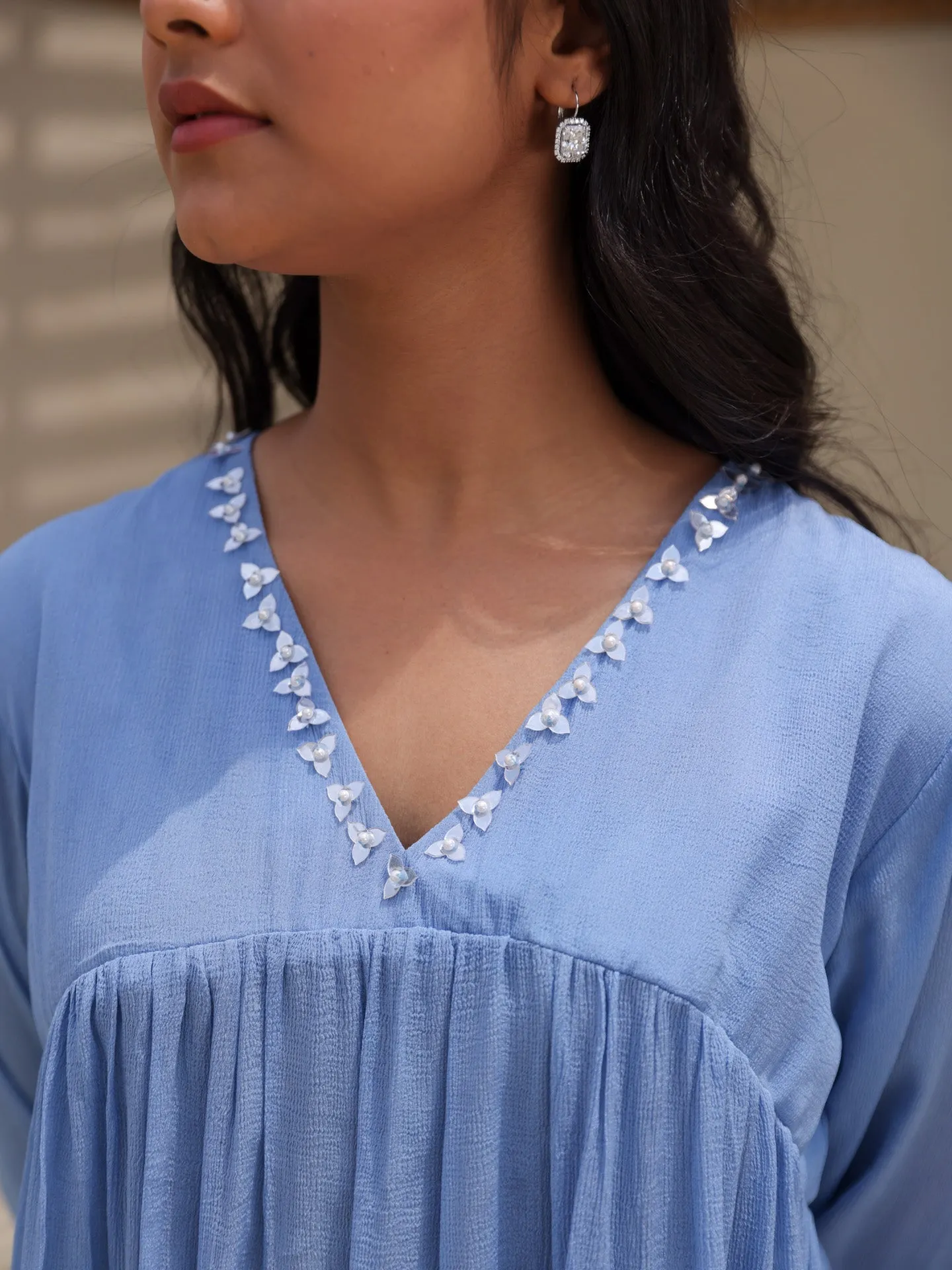 Freya Top - Powder Blue