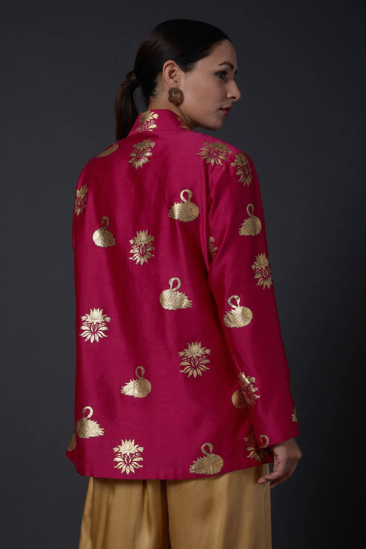 Fuchisa Gold Block Printed Tunic