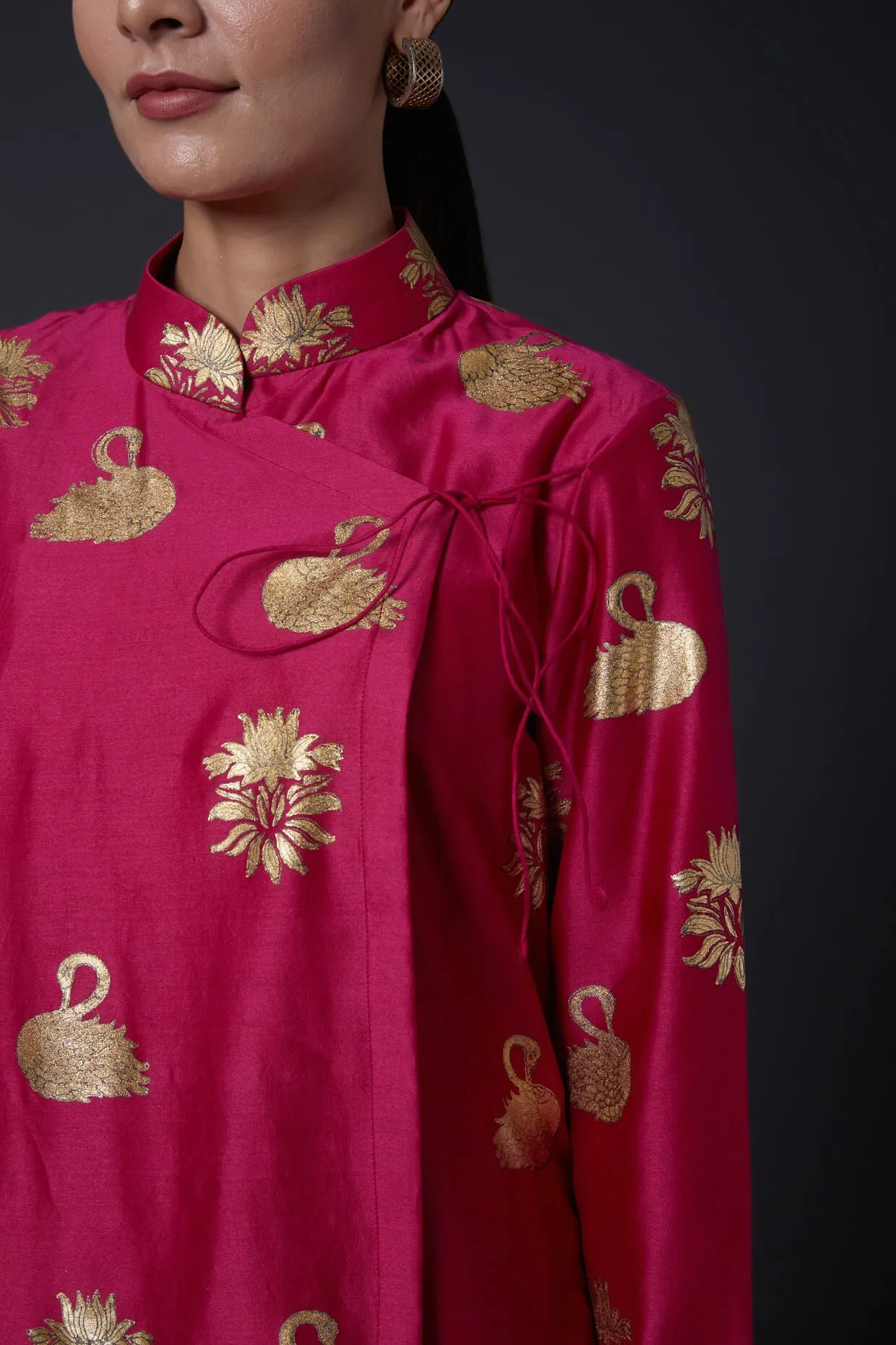Fuchisa Gold Block Printed Tunic