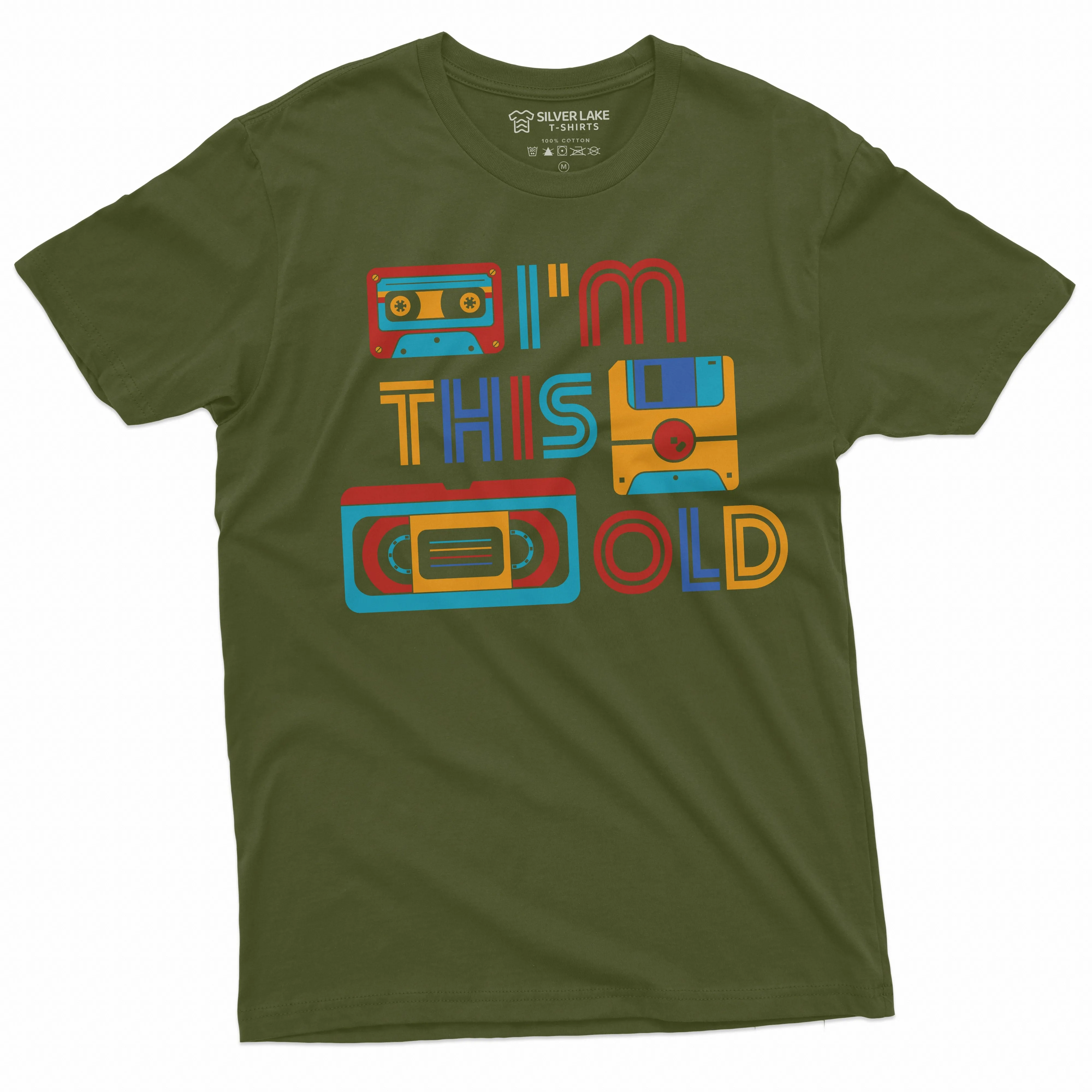 Funny Birthday 80s 90s born Shirt I am this old floppy disk video cassette tape vintage Shirt