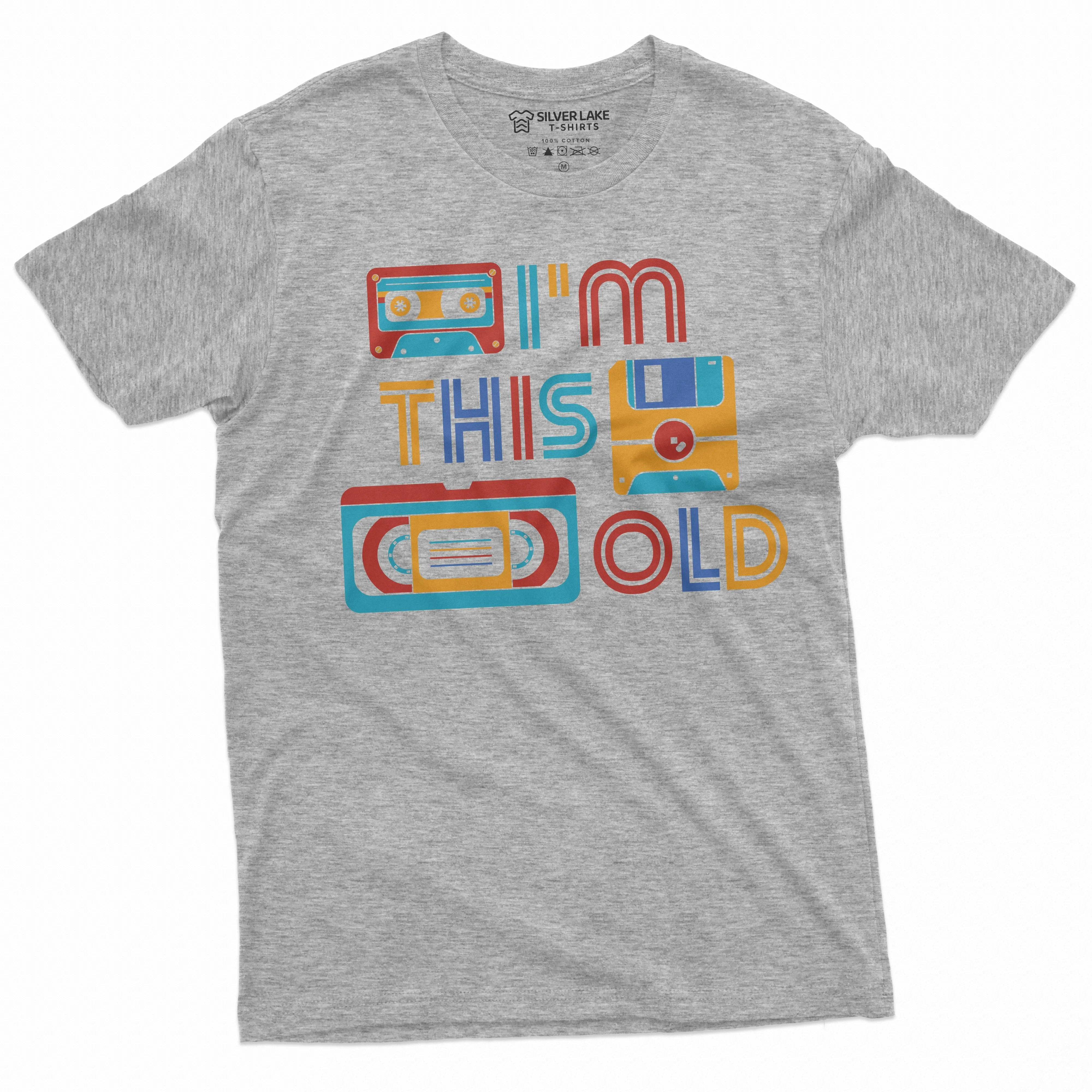 Funny Birthday 80s 90s born Shirt I am this old floppy disk video cassette tape vintage Shirt