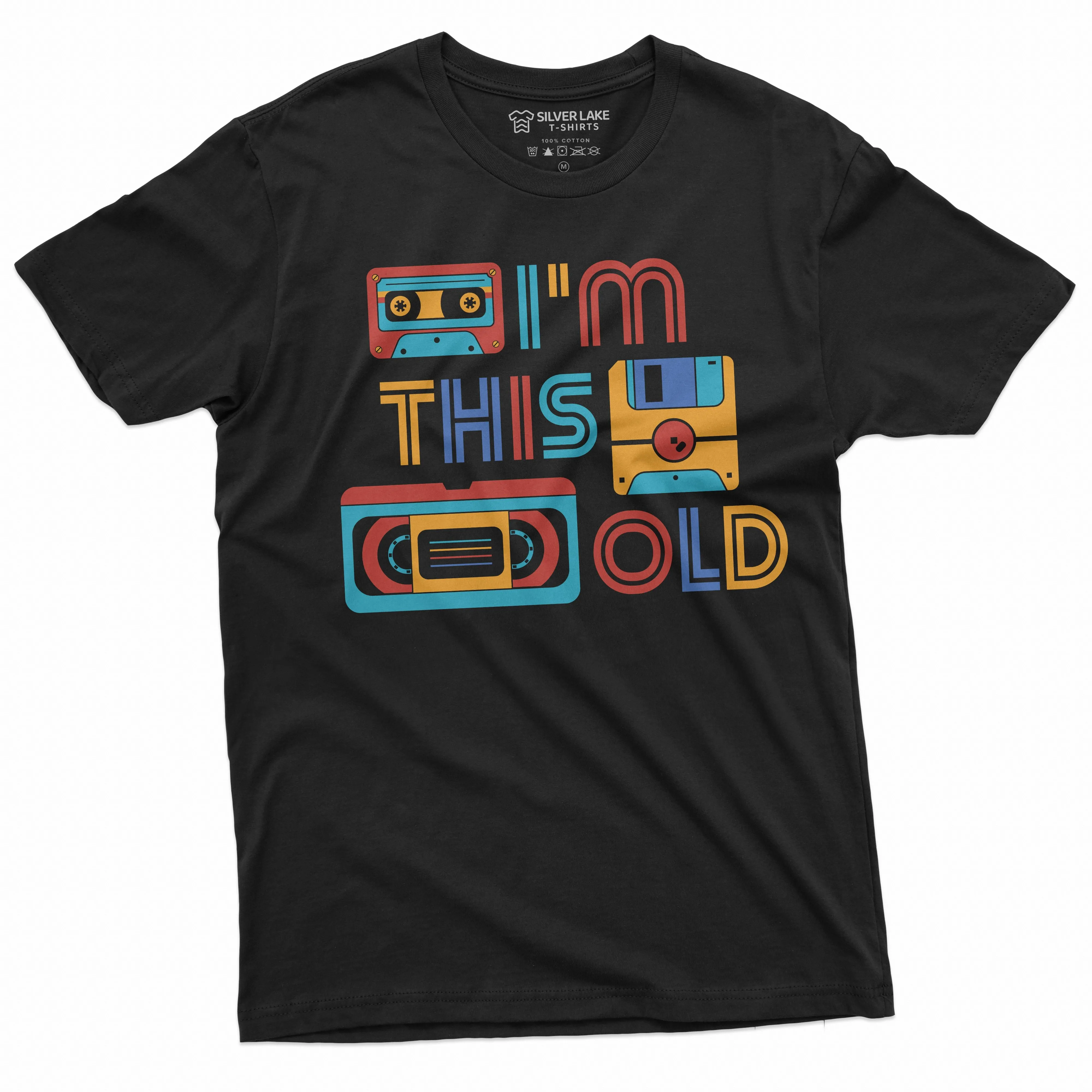 Funny Birthday 80s 90s born Shirt I am this old floppy disk video cassette tape vintage Shirt