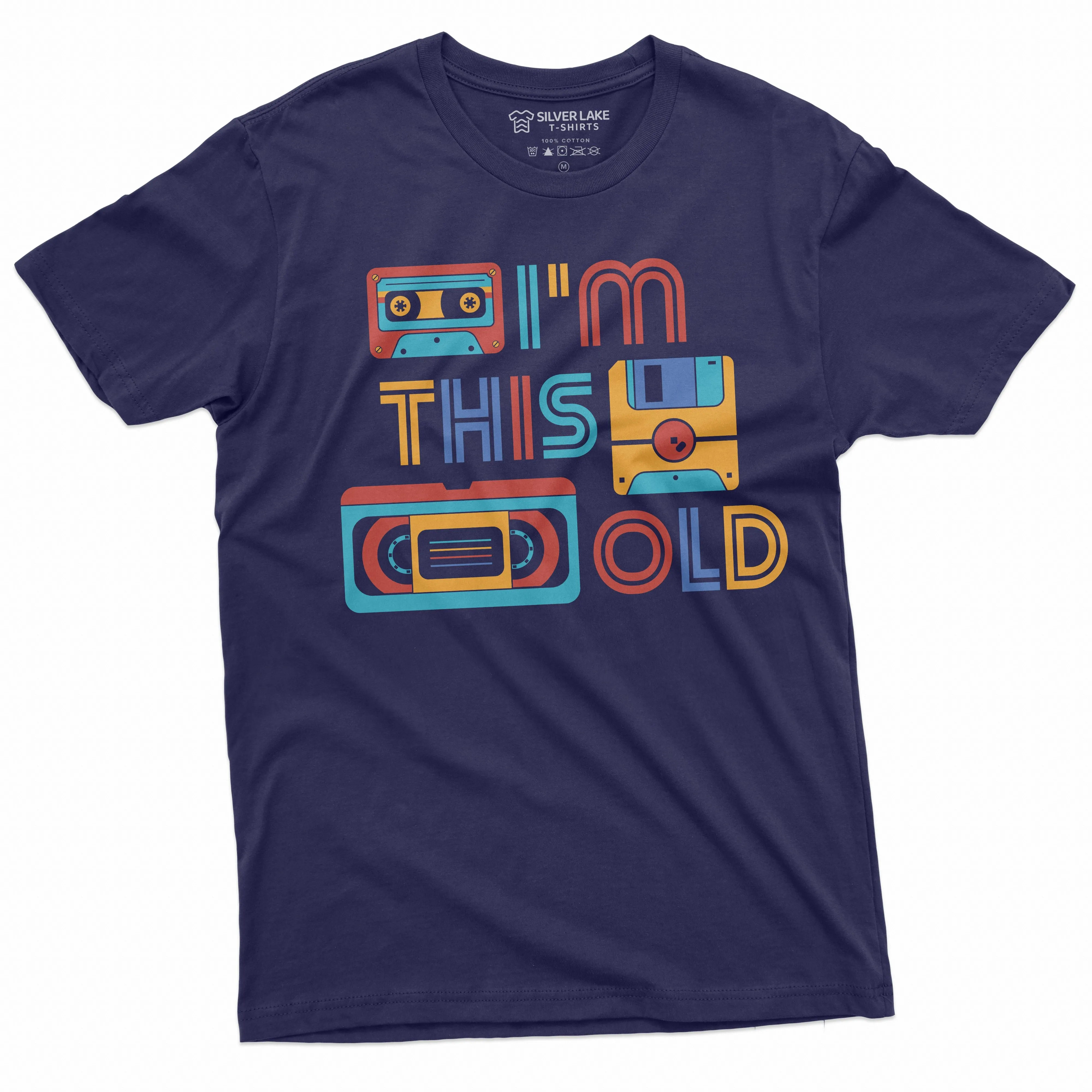 Funny Birthday 80s 90s born Shirt I am this old floppy disk video cassette tape vintage Shirt