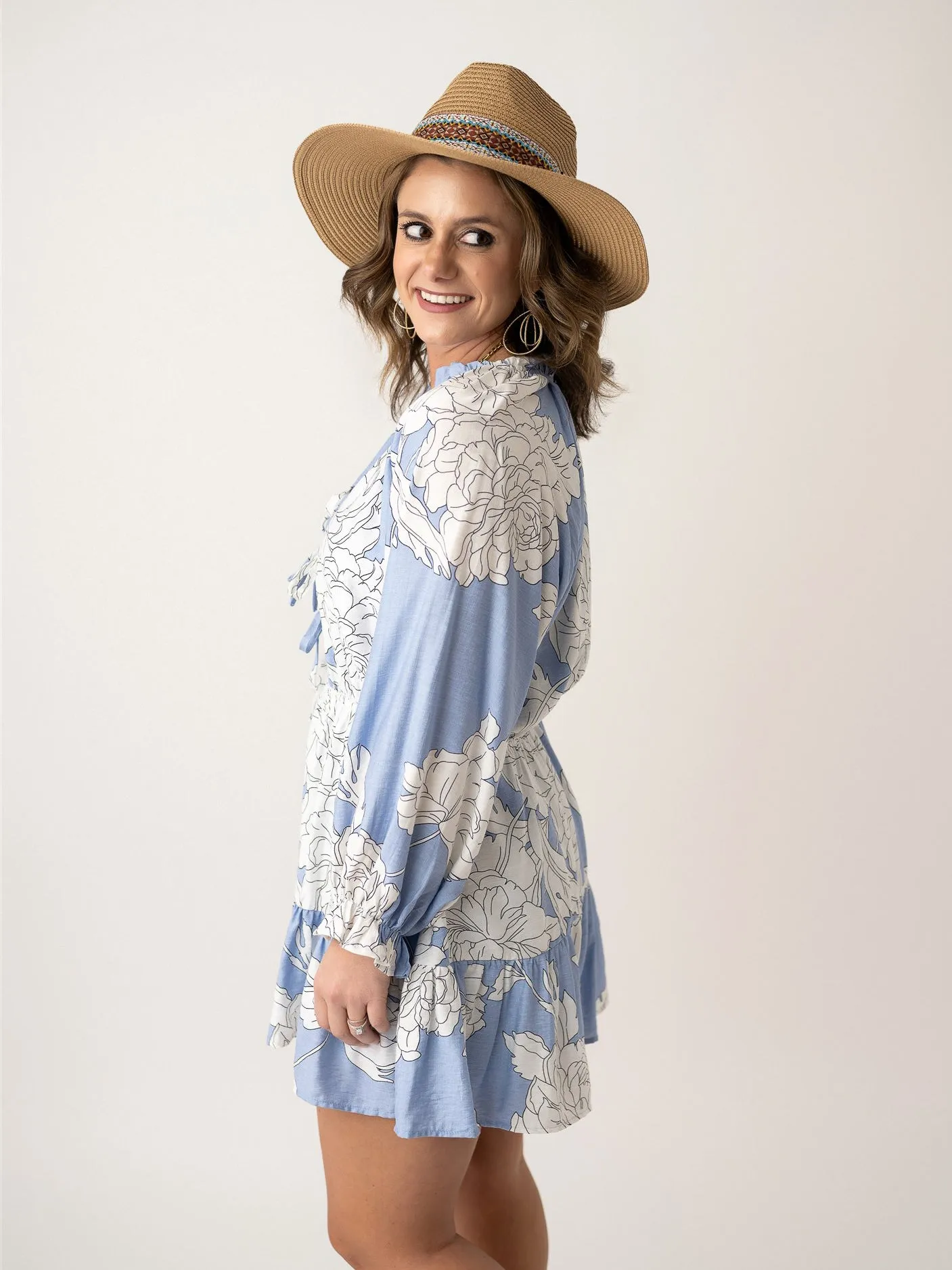 Garden Grace Long Sleeve Romper