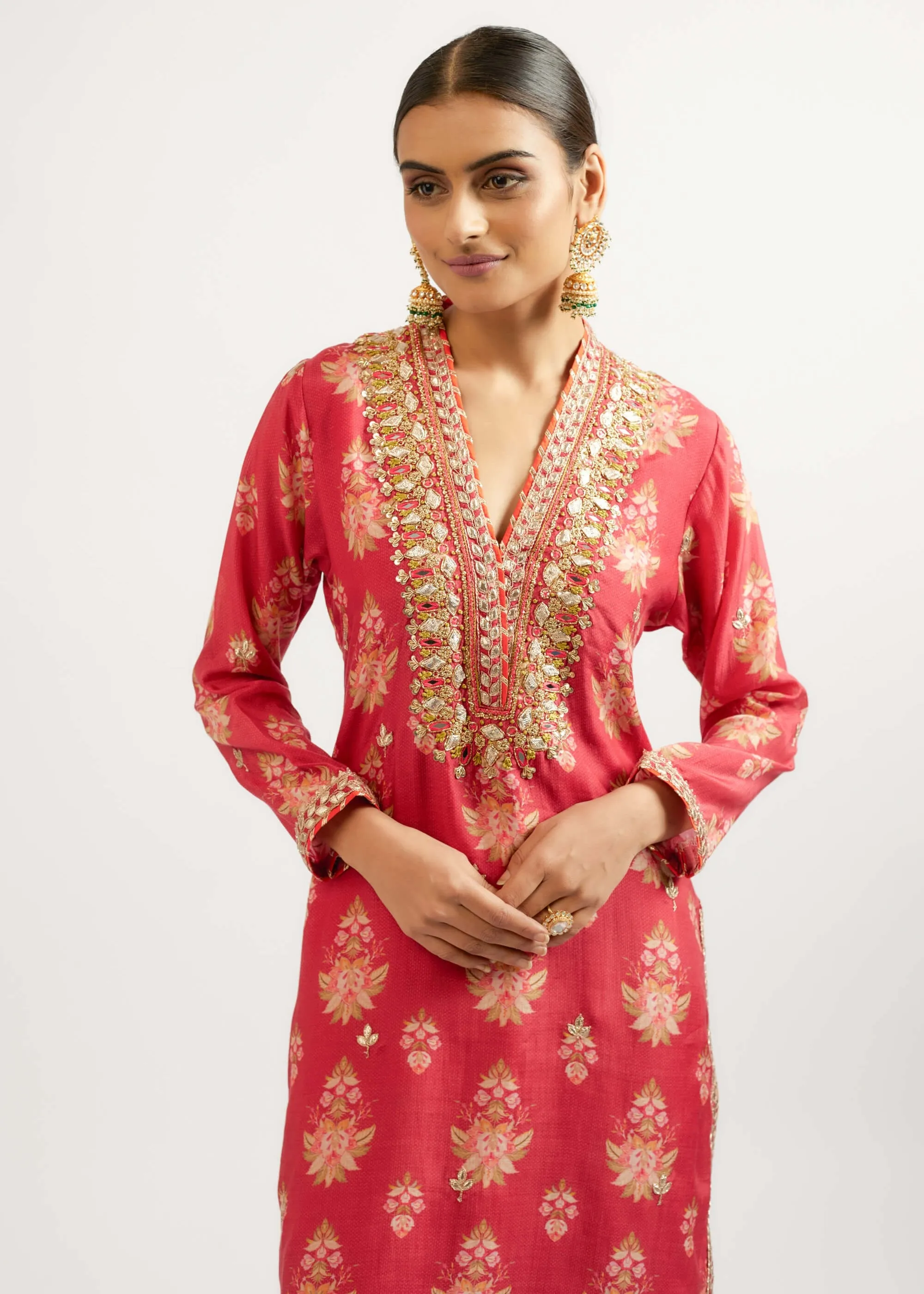 Gargi printed red tunic