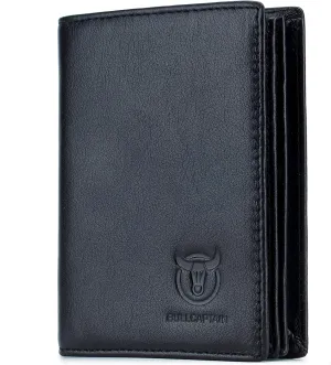 Genuine Leather Bifold Wallet/Credit Card Holder for Men - Black