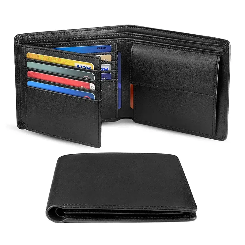 Genuine Leather RFID Trifold Wallet