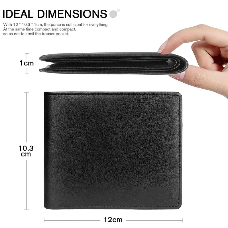 Genuine Leather RFID Trifold Wallet