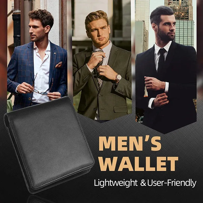 Genuine Leather RFID Trifold Wallet