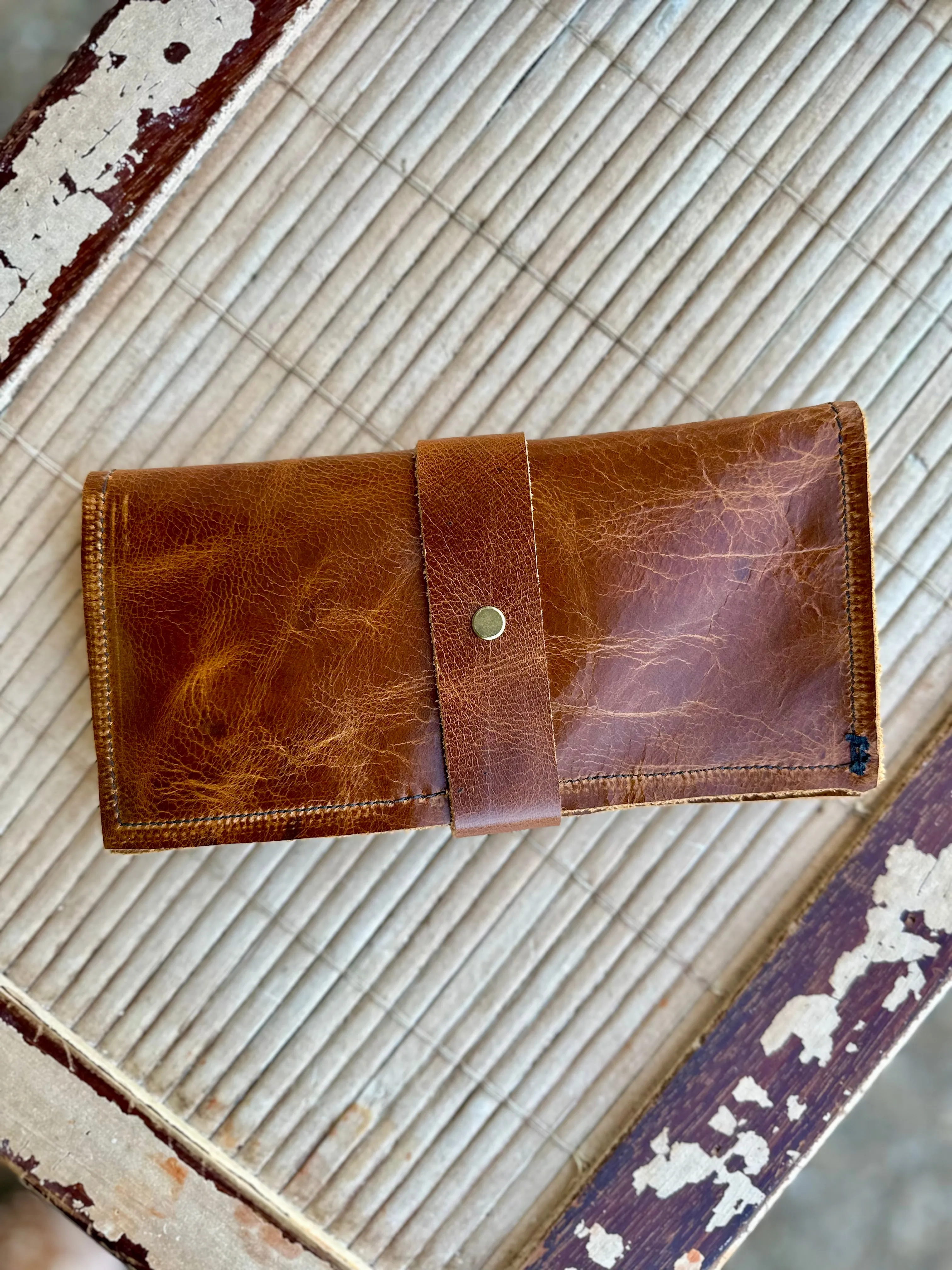 Genuine Leather Wrap Wallet