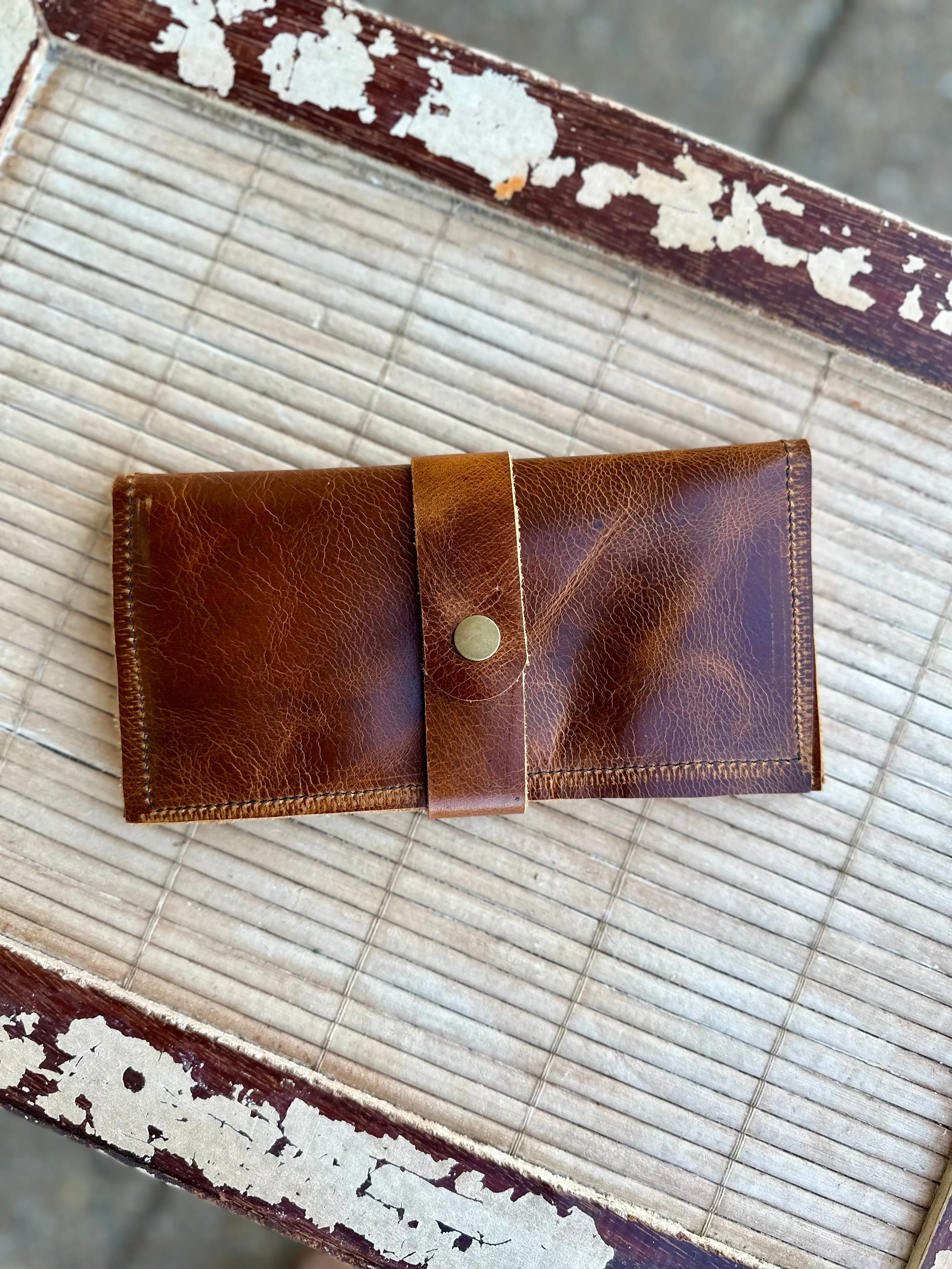 Genuine Leather Wrap Wallet