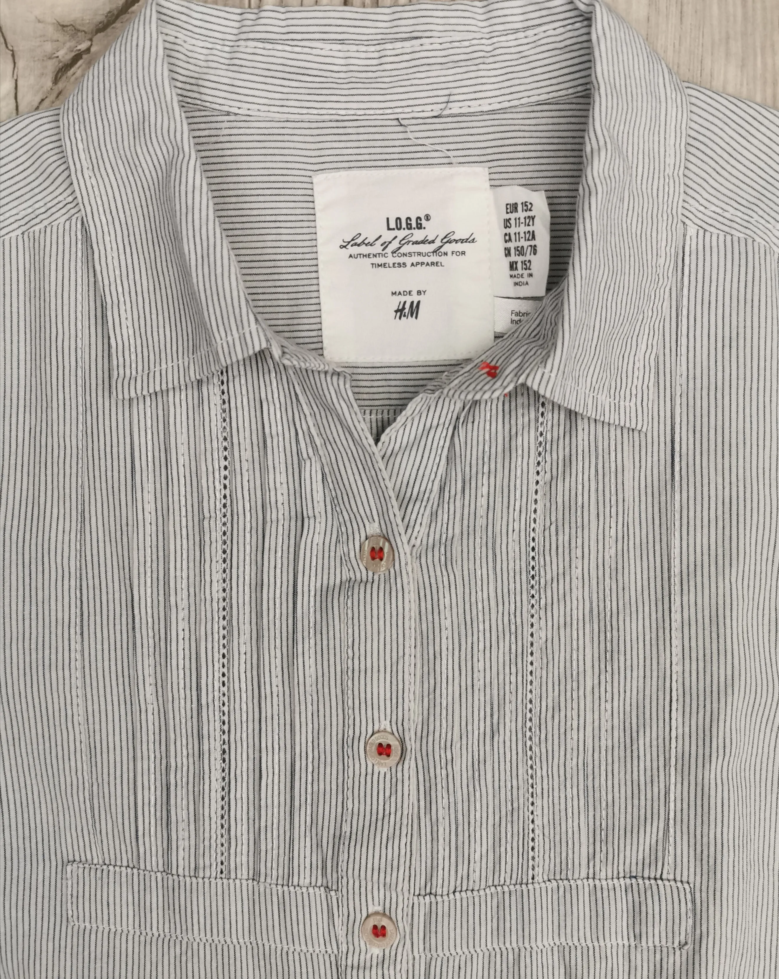 GIRL SIZE 11/12 YEARS - H&M, Soft Cotton Dress Top EUC B32
